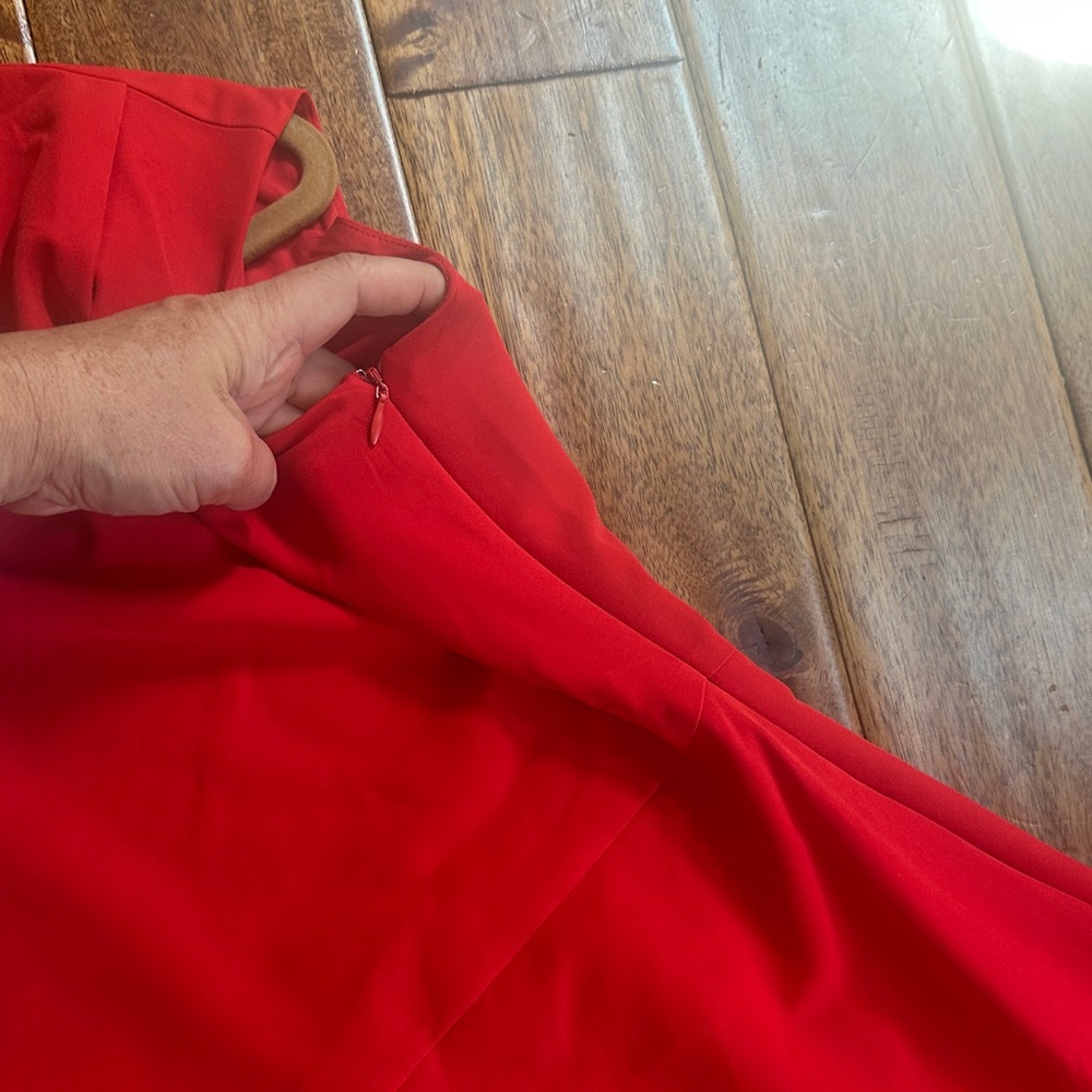 Boston Proper Red Asymmetrical Dress size 10 NWOT - Picture 3 of 4